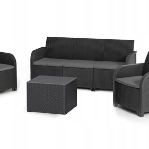 Zestaw mebli ogrodowych Keter Rosalie 5 os. + stolik